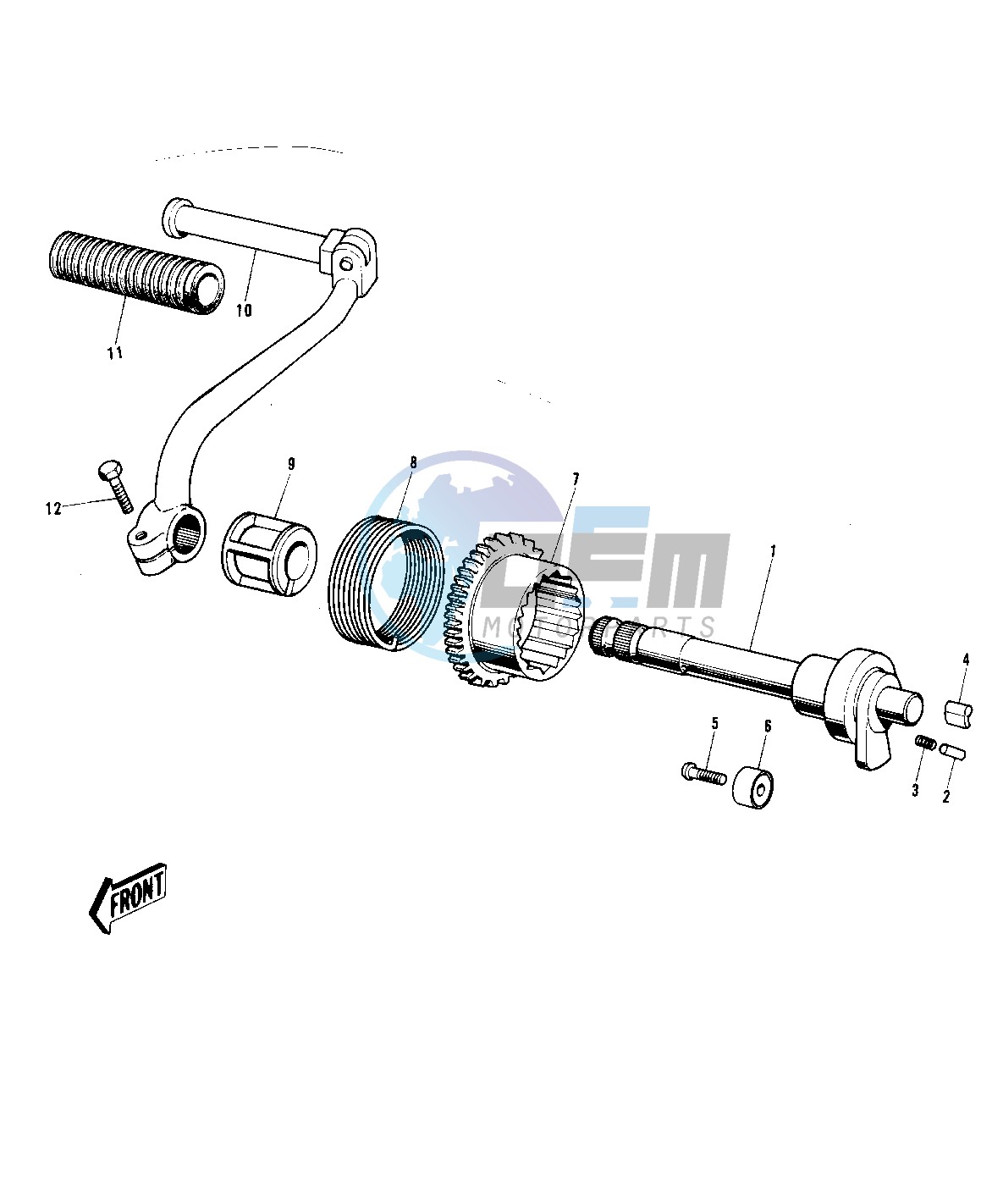 KICKSTARTER MECHANISM -- 72-73 G5-A- -