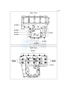 Z750_ABS ZR750M7F GB XX (EU ME A(FRICA) drawing Crankcase Bolt Pattern