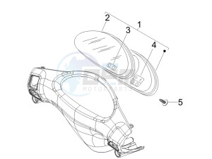 Fly 125 4t e3 drawing Meter combination - Cruscotto