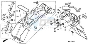 XL1000V9 Europe Direct - (ED) drawing REAR FENDER