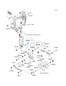 KRF 750 F [TERYX 750 4X4 NRA OUTDOORS] (F8F) C9FB drawing REAR SUSPENSION