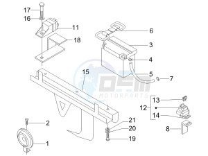 Nexus 250 SP e3 (UK) UK drawing Remote control switches - Battery - Horn