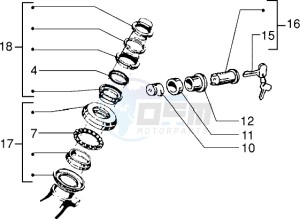 PX 200 E drawing Steering bearing ball tracks-security lock