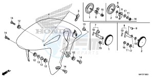 CBR1000S2 2ED - (2ED) drawing FRONT FENDER