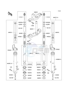 ZX 600E [ZX-6 NINJA ZZR 600] (E10-E13 E13 CAN ONLY) ZZR 600 drawing FRONT FORK