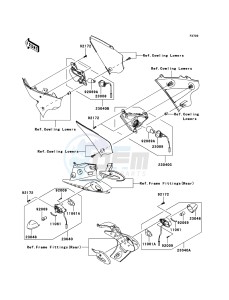 NINJA ZX-6R ZX636-C1H FR GB XX (EU ME A(FRICA) drawing Turn Signals