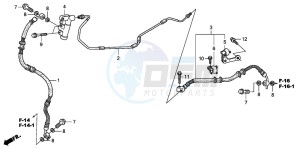 FES125A S-WING drawing REAR BRAKE PIPE (FES125)(FES150)