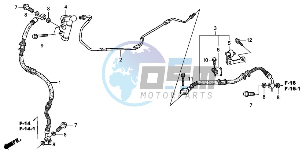 REAR BRAKE PIPE (FES125)(FES150)