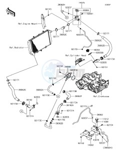 Z1000 ZR1000JHF XX (EU ME A(FRICA) drawing Water Pipe