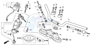 CB600F CB600F drawing HANDLE PIPE/TOP BRIDGE