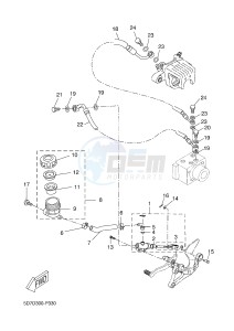 MT125A MT-125 ABS (5D7M) drawing REAR MASTER CYLINDER