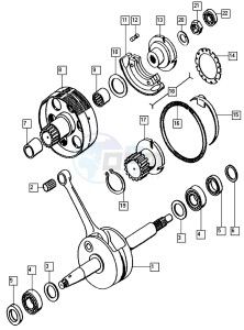 STREETMATE_24-45kmh_K3-K7 50 K3-K7 drawing Crankcase