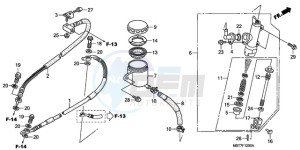 XL1000V9 Europe Direct - (ED) drawing REAR BRAKE MASTER CYLINDER (XL1000V)