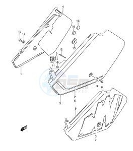 DR350 (E3) drawing FRAME COVER (MODEL L M)