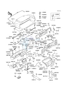 KAF 620 F MULE 3020 TURF (F1-F3) MULE 3020 TURF drawing FRAME FITTINGS -- KAF620-F2_F3- -