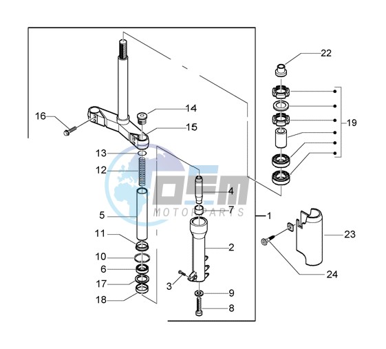 Fork - steearing bearings