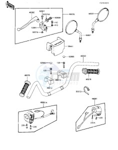 KZ 550 M [LTD SHAFT] (M1) [LTD SHAFT] drawing HANDLEBAR