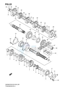 GSX650F (E3-E28) Katana drawing TRANSMISSION (MODEL K8)