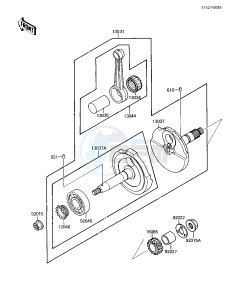 KLF 110 B [MOJAVE 110E] (B1-B2) [MOJAVE 110E] drawing CRANKSHAFT