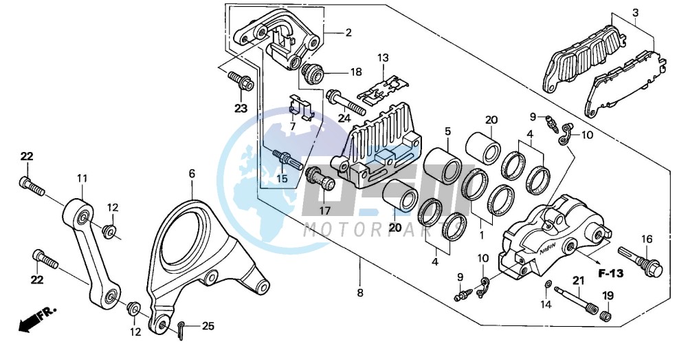 REAR BRAKE CALIPER