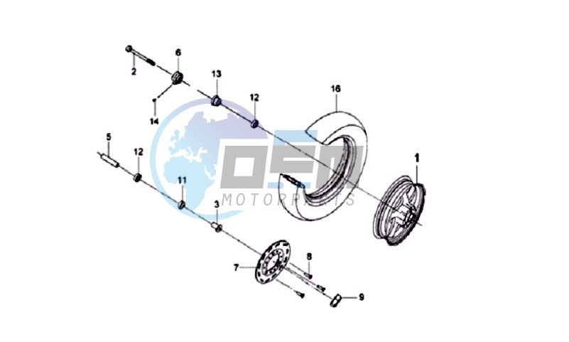 FRONT WHEEL / BRAKE DISC