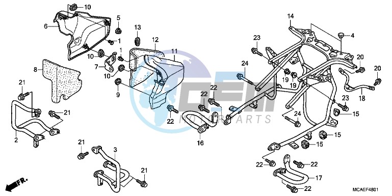 ENGINE GUARD (GL1800C/ D/ E/ F/ G)