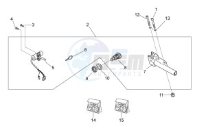 Scarabeo 50 2t e2 (eng. piaggio) drawing Lock hardware kit - Decals