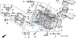 VFR8009 UK - (E / MME) drawing CYLINDER HEAD (FRONT)