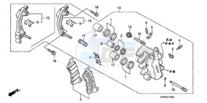 SH300AR9 F / ABS CMF SPC drawing FRONT BRAKE CALIPER