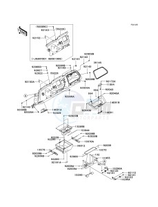 KRF 750 D [TERYX 750 4X4] (D8F) D8F drawing FRONT BOX