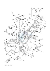 YZF-R125A YZF-R125 ABS R125 (BR61 BR61 BR61 BR61) drawing FRAME