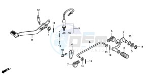 CBR125R drawing PEDAL