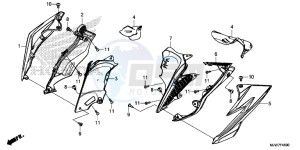 CB500F Europe Direct - (ED) drawing MIDDLE COWL