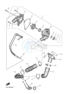 YZF-R6 YZF600 R6 (BN66) drawing WATER PUMP