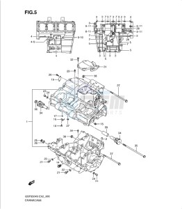 GSF650/S drawing CRANKCASE