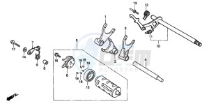 VT750C drawing GEARSHIFT DRUM