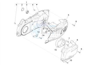 GTV 300 HPE SEI GIORNI IE E4 ABS (EMEA) drawing Crankcase cover - Crankcase cooling