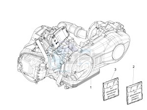 LIBERTY 150 150 IGET 4T 3V IE ABS (NAFTA) drawing Engine, assembly