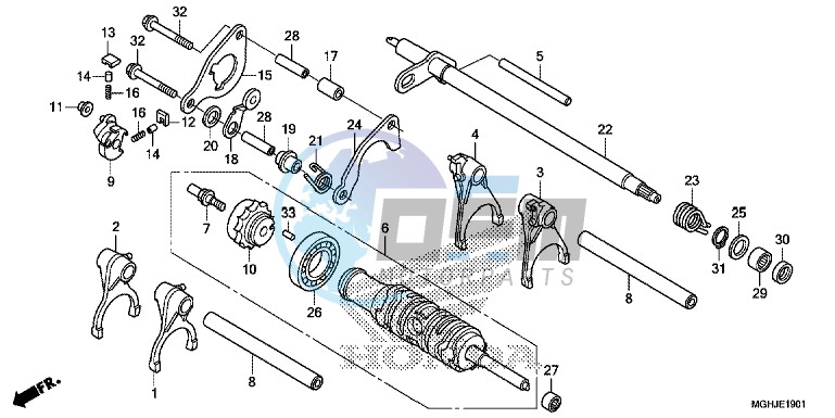 GEARSHIFT DRUM (VFR1200XD/XDA/XDS)