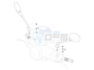 125 4T 3V ie Primavera (EMEA) (Ch, IT) drawing Driving mirror/s