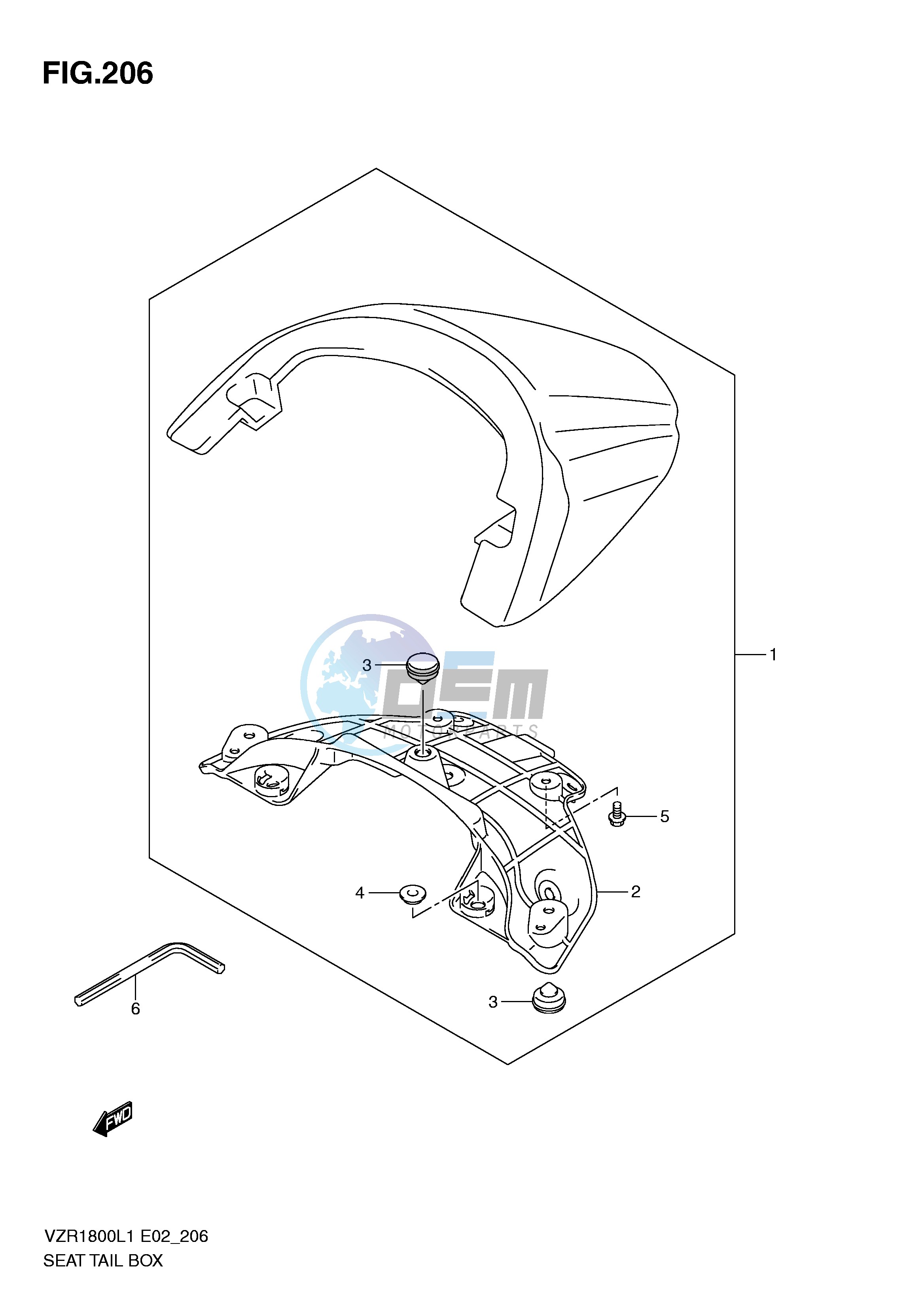 SEAT TAIL BOX (VZR1800ZL1 E19)