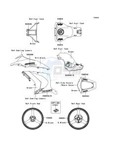 NINJA_ZX-10R ZX1000JCF FR XX (EU ME A(FRICA) drawing Decals(Green)