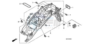 CB600FA3A F / ABS CMF ST drawing REAR FENDER