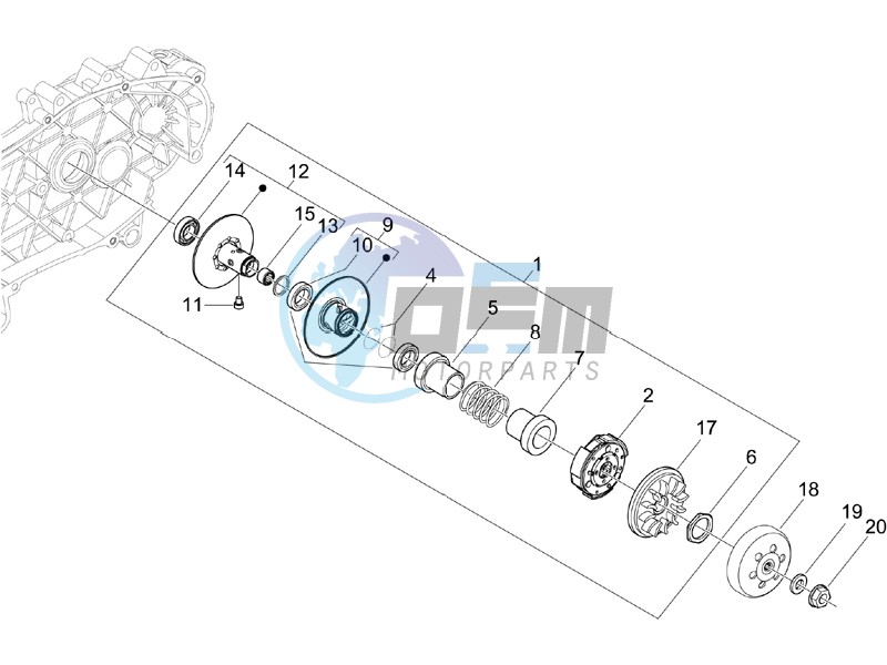 Driven pulley