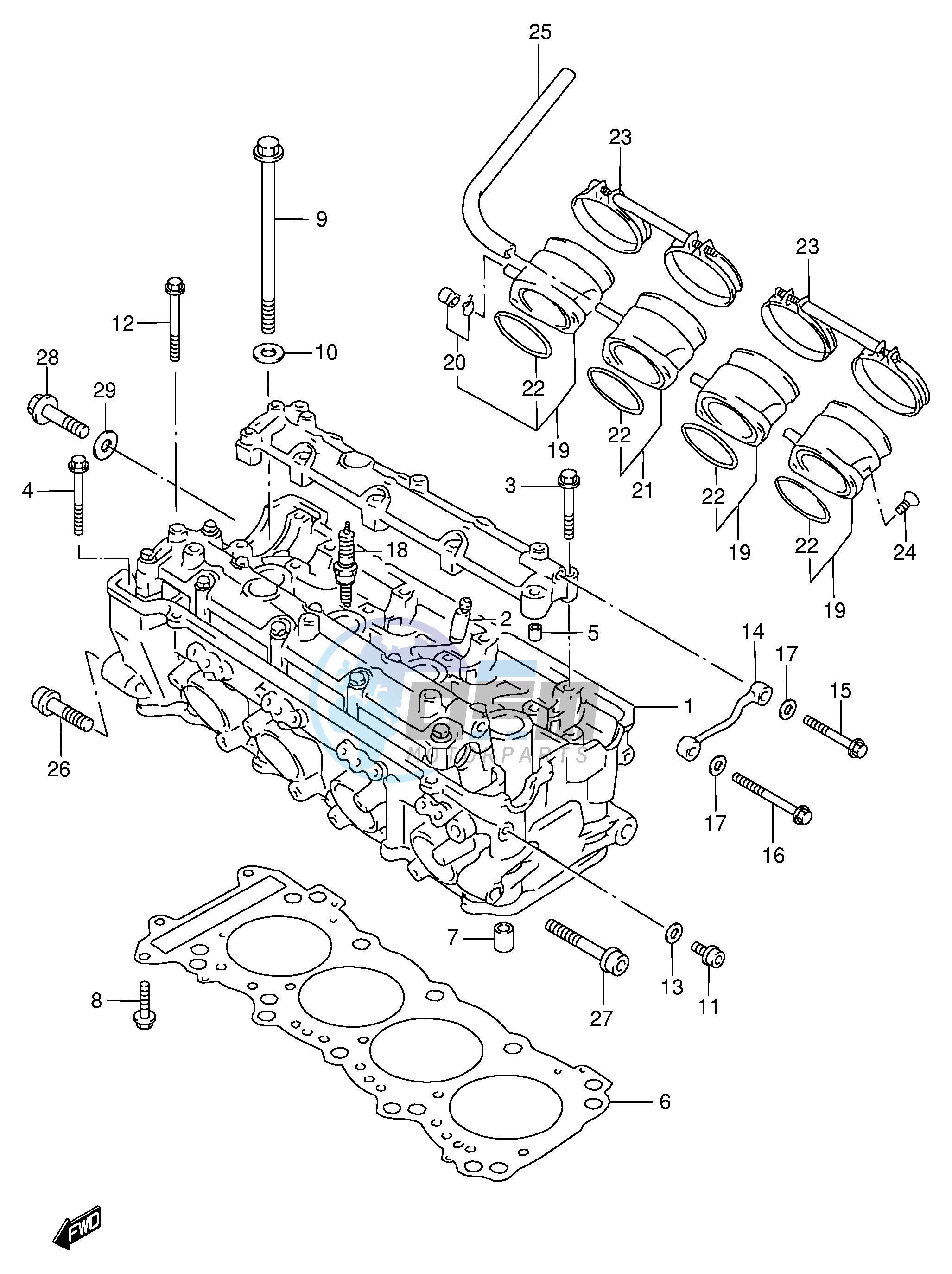 CYLINDER HEAD (MODEL T V)