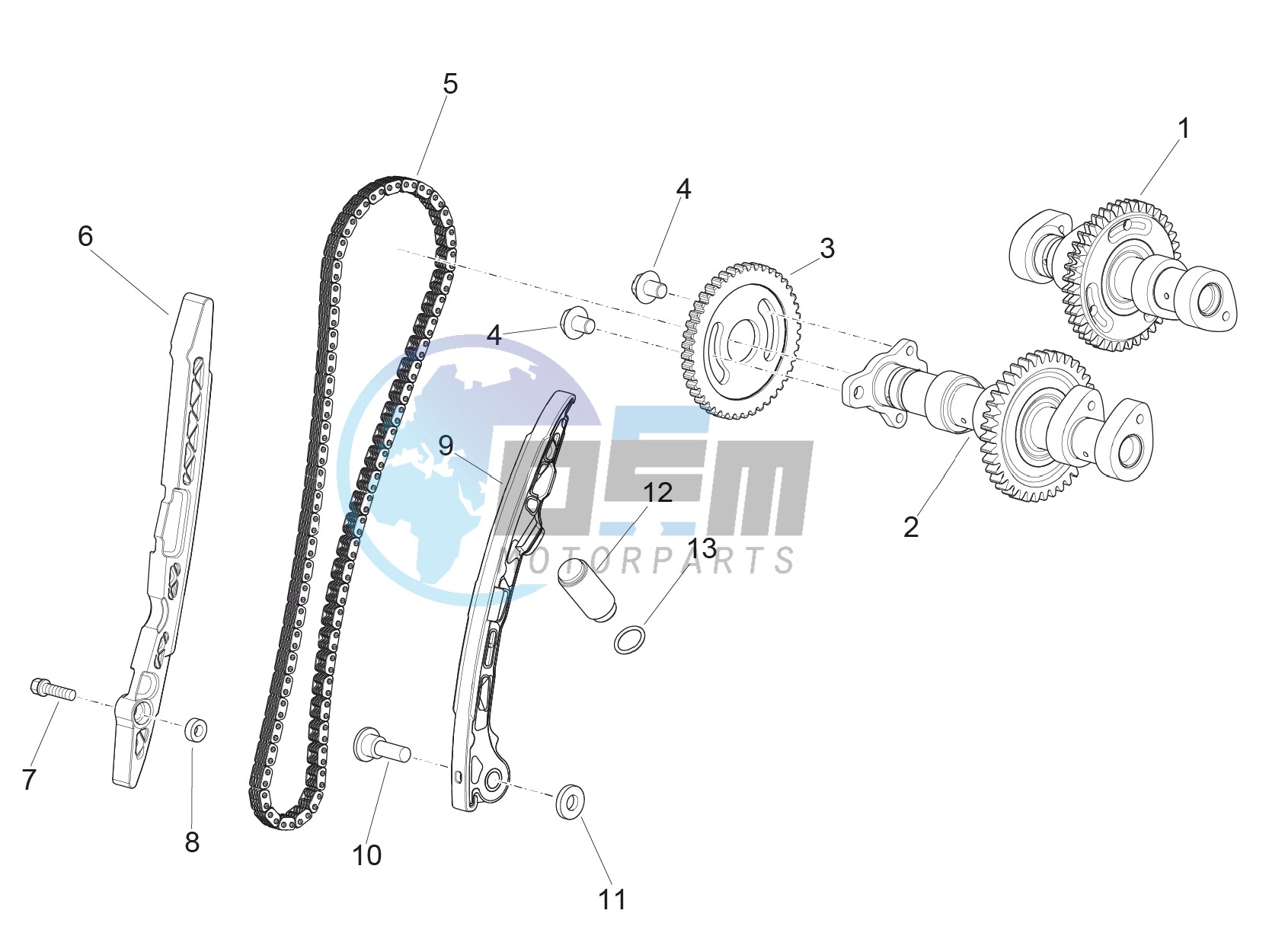 Rear cylinder timing system