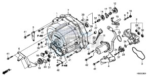 TRX250TEG TRX250T Europe Direct - (ED) drawing FRONT CRANKCASE COVER (TRX250TE)