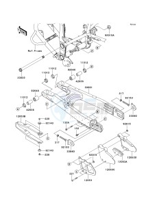 KLX 250 W [KLX250SF] (W9F) W9F drawing SWINGARM