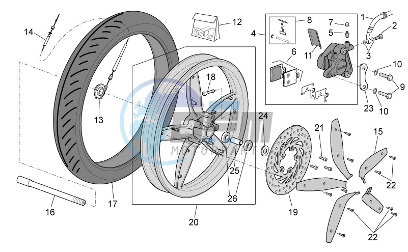 Front wheel - disc brake