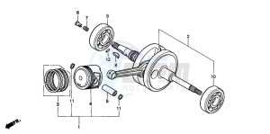 NSS250 JAZZ drawing CRANKSHAFT/PISTON (NSS2502)